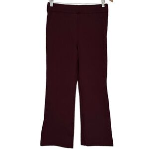 Spanx Women’s Perfect Fit Ponte Kick Flare Pants Sz M Burgundy High Rise Pull On